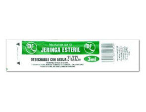 Jeringa desechable DL 3 mL verde